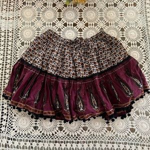 Band of Gypsies Boho PomPom Skirt